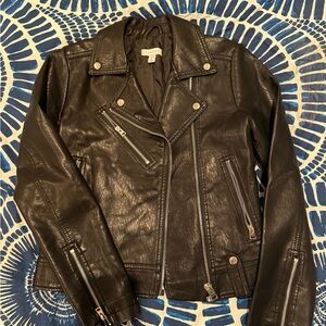 Topshop Black Leather Jacket